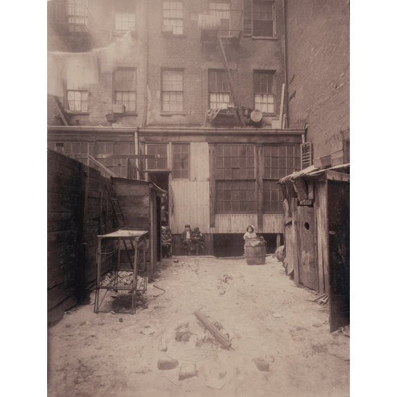 Rear View Of A New York City Tenement History (24 x 36)