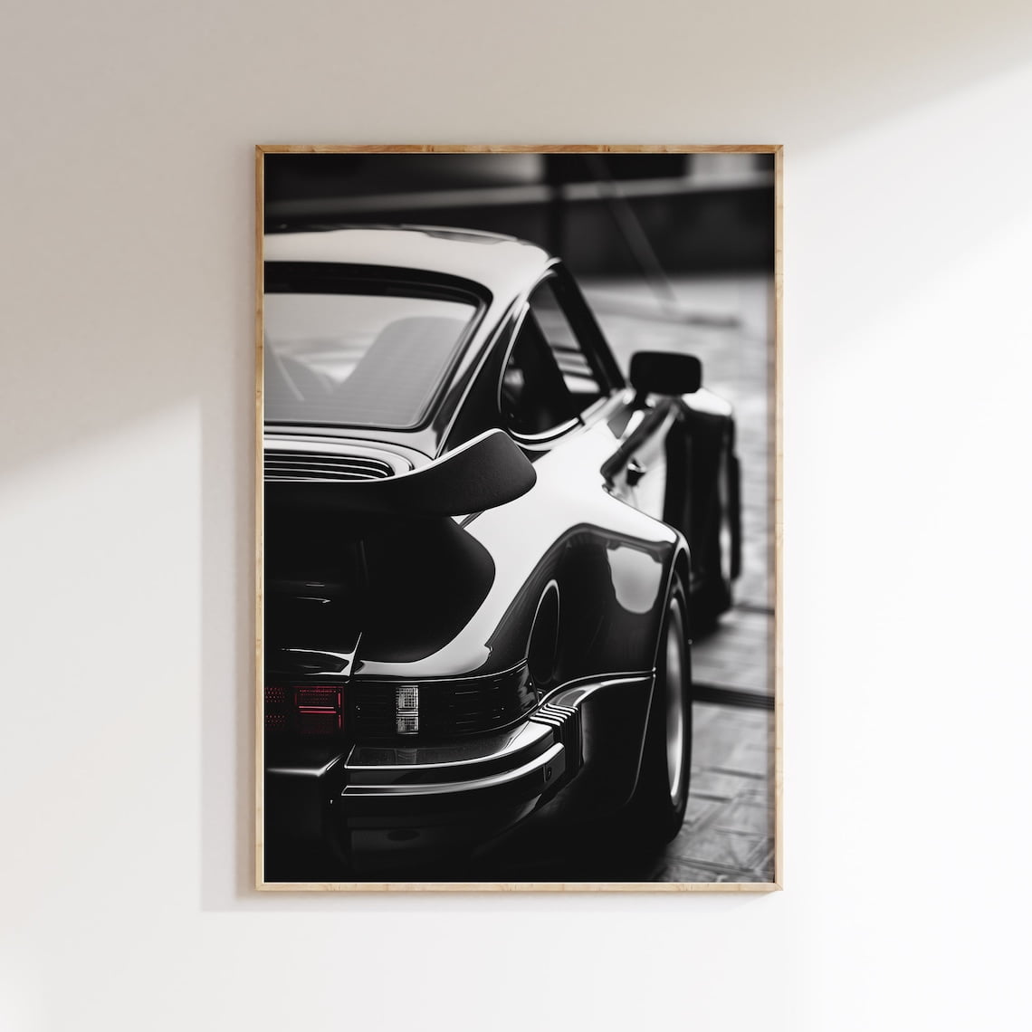 Rear View Porsche 911 Poster, Luxury Sport Wall Art, Black And White ...