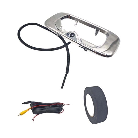 Rear View Tailgate Handle with Reversing Camera for Chevrolet for SILVERADO for GMC for SIERRA 1999-2007, HD Backup Camera Integrated into Handle, Easy Installation(Silver)