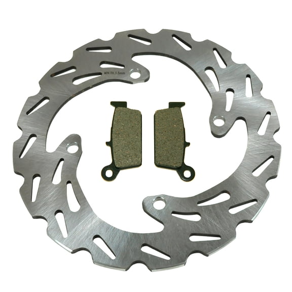Rear Wave Disc Brake Rotor & Brake Pads for Kawasaki 2003-05 KX125 2003-07 KX250