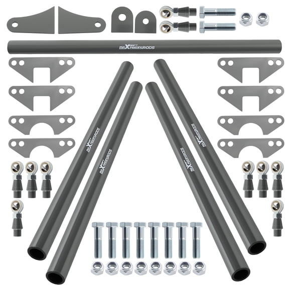 Rear Weld-On 4-Link Suspension Kit w/ Panhard Bar - Steel, 24" Bars - DOM Tubing (1.25" OD) - Left/Right - Classic Rat Truck Upgrade - Authority ID: MXR02FXSY