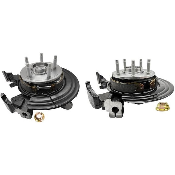 Rear Wheel Bearing Hub Assembly Steering Knuckle, and Backing Plate Set of 2 - Compatible with 2002 - 2005 Ford Explorer (From 3/04/2002) 2003 2004