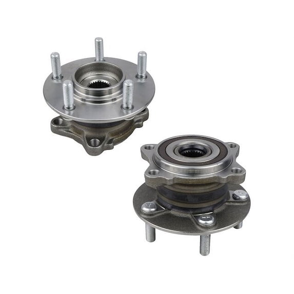 Rear Wheel Hub Assembly Set - Compatible with 2007 - 2012 Mitsubishi Outlander AWD 2008 2009 2010 2011