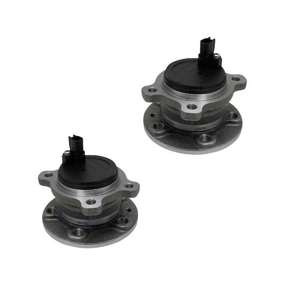 Rear Wheel Hub Assembly Set - Compatible with 2007 - 2013 Volvo S80 2008 2009 2010 2011 2012