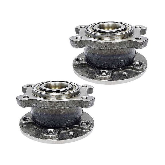 Rear Wheel Hub Assembly Set - Compatible with 2007 - 2015 Volvo S80 2008 2009 2010 2011 2012 2013 2014