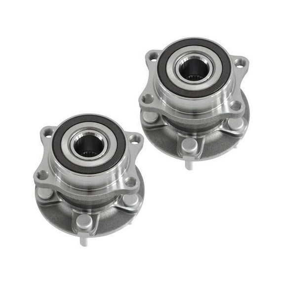 Rear Wheel Hub Assembly Set - Compatible with 2008 - 2014 Subaru Impreza 2.5L H4 2009 2010 2011 2012 2013