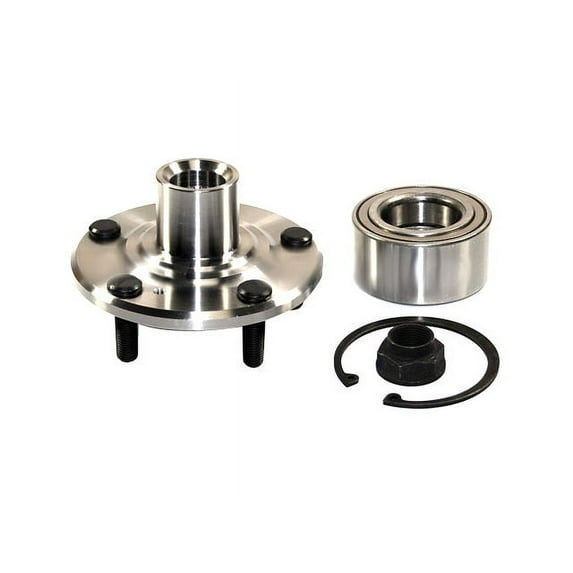 Rear Wheel Hub and Bearing Repair Kit - with Retaining Ring and Axle Nut - Compatible with 2003 - 2008 Honda Pilot 2004 2005 2006 2007