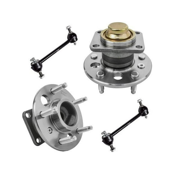 Rear Wheel Hub and Sway Bar Link Kit - Compatible with 2004 - 2005 Buick Century