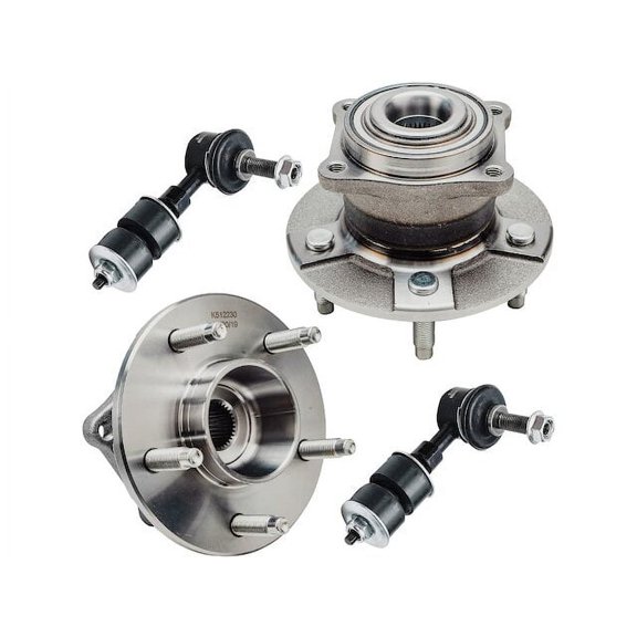 Rear Wheel Hub and Sway Bar Link Kit - Compatible with 2005 Chevy Equinox LS