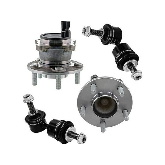 Rear Wheel Hub and Sway Bar Link Kit - Compatible with 2008 - 2013 Volvo C30 2009 2010 2011 2012