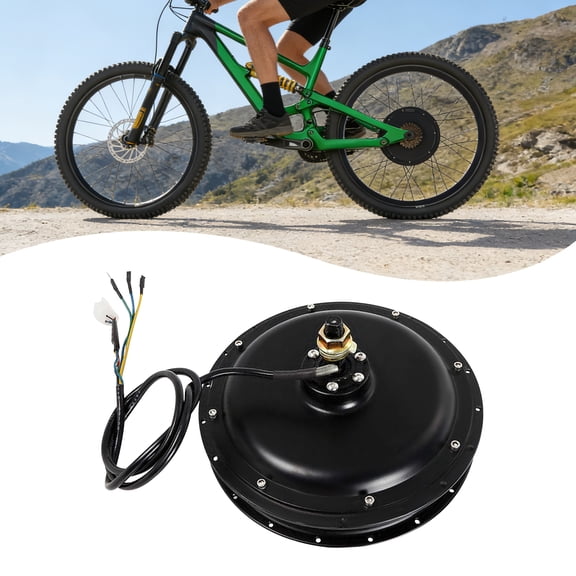 Rear Wheel Motor, 48V 1500W Electric Hub Motor 500rpm Brushless Gearless Threaded Hub Motor for 20-28" Conventional Bikes