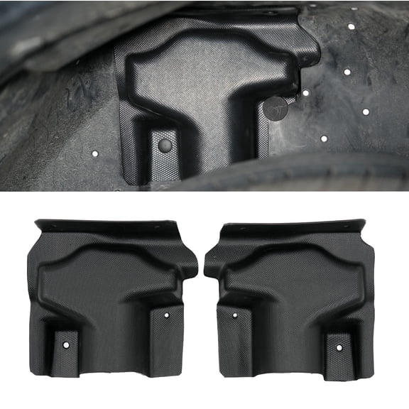 Bomely PE Rear Wheel Shock Shield Cover, Fits Ford Maverick 22-25 Truck, 2PCS Black Splash Guards