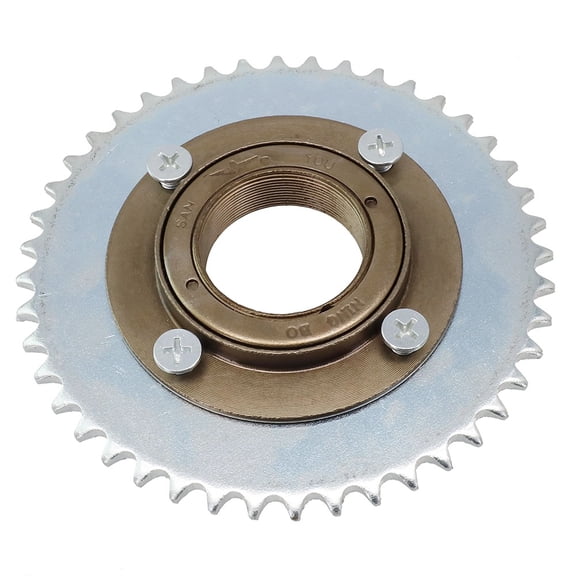 Rear Wheel Sprocket Chain Drive Gear 44T T8F with -Freewheel Adapter for Electric Scooters, Steel and Aluminum Alloy for4-Hole Hubs, Metric Clockwise Thread