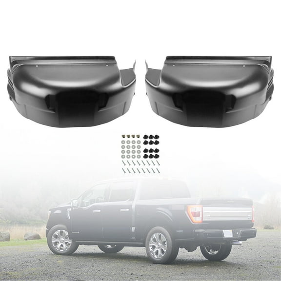 Rear Wheel Well Guards Kit, Left & Right Heavy Duty Wheel Well House Liners for 2021-2024 F-ord F150