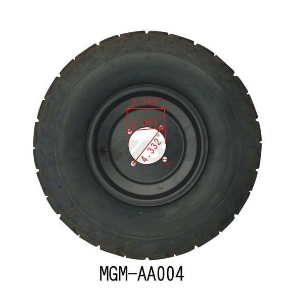 Coolster Rear Wheel WHR-19 for 3150DX-2, 3150DX-4 All-Terrain Vehicle, 22x10-10, 1-Pack