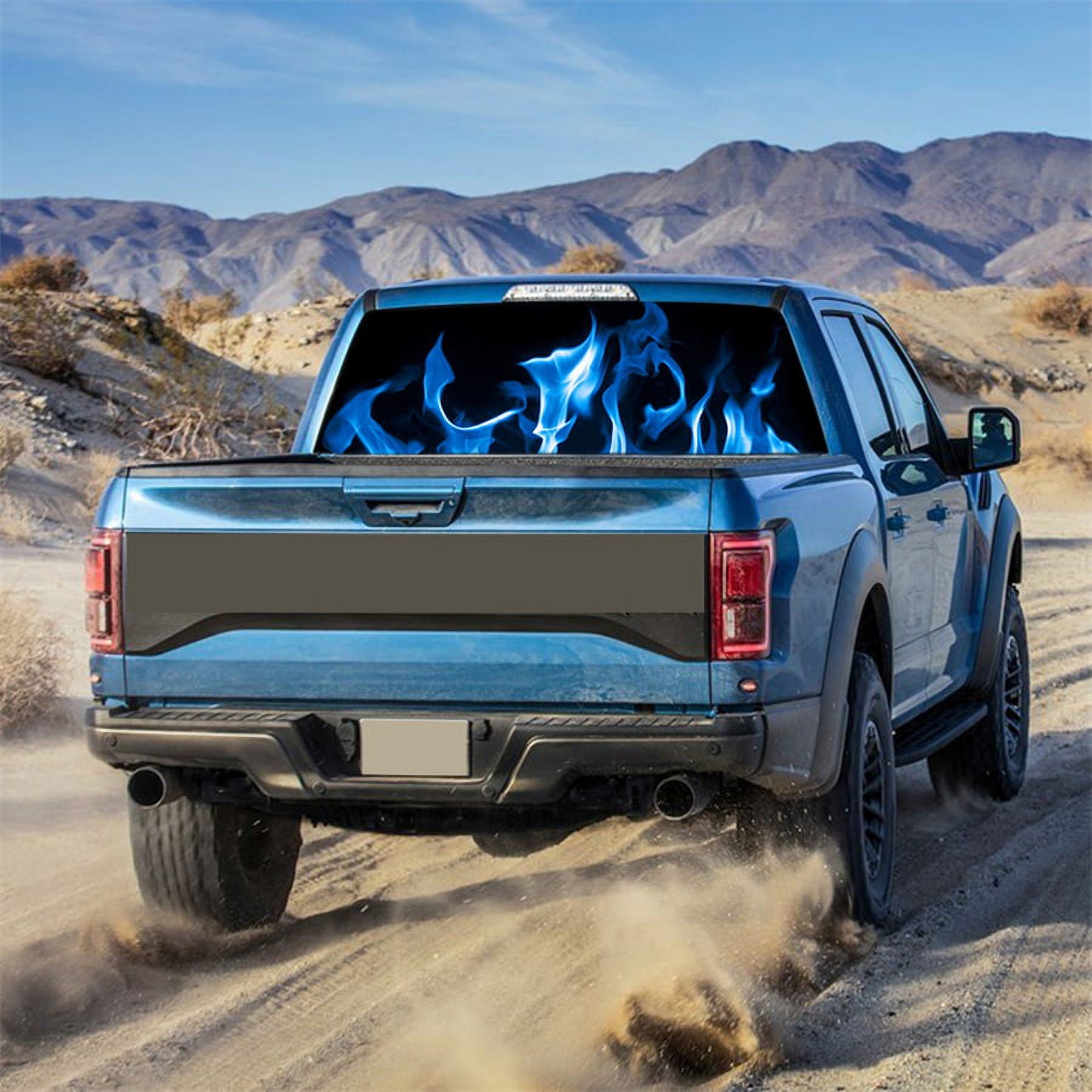 Rear Window Blue Flaming Totem Sticker Rear Window Sticker for SUV ...