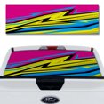 thumbnail image 1 of Rear Window Decal for Trucks – Neon Pink Electric Wave 65 x 20 Inches, Weatherproof Perforated Vinyl See-Through Graphic, Fits Most Pickup Trucks & SUVs, 1 of 7