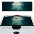 thumbnail image 1 of Rear Window Decal for Trucks – Sacred Ground 58 x 18 Inches, Weatherproof Perforated Vinyl See-Through Graphic, Fits Most Pickup Trucks & SUVs, 1 of 7