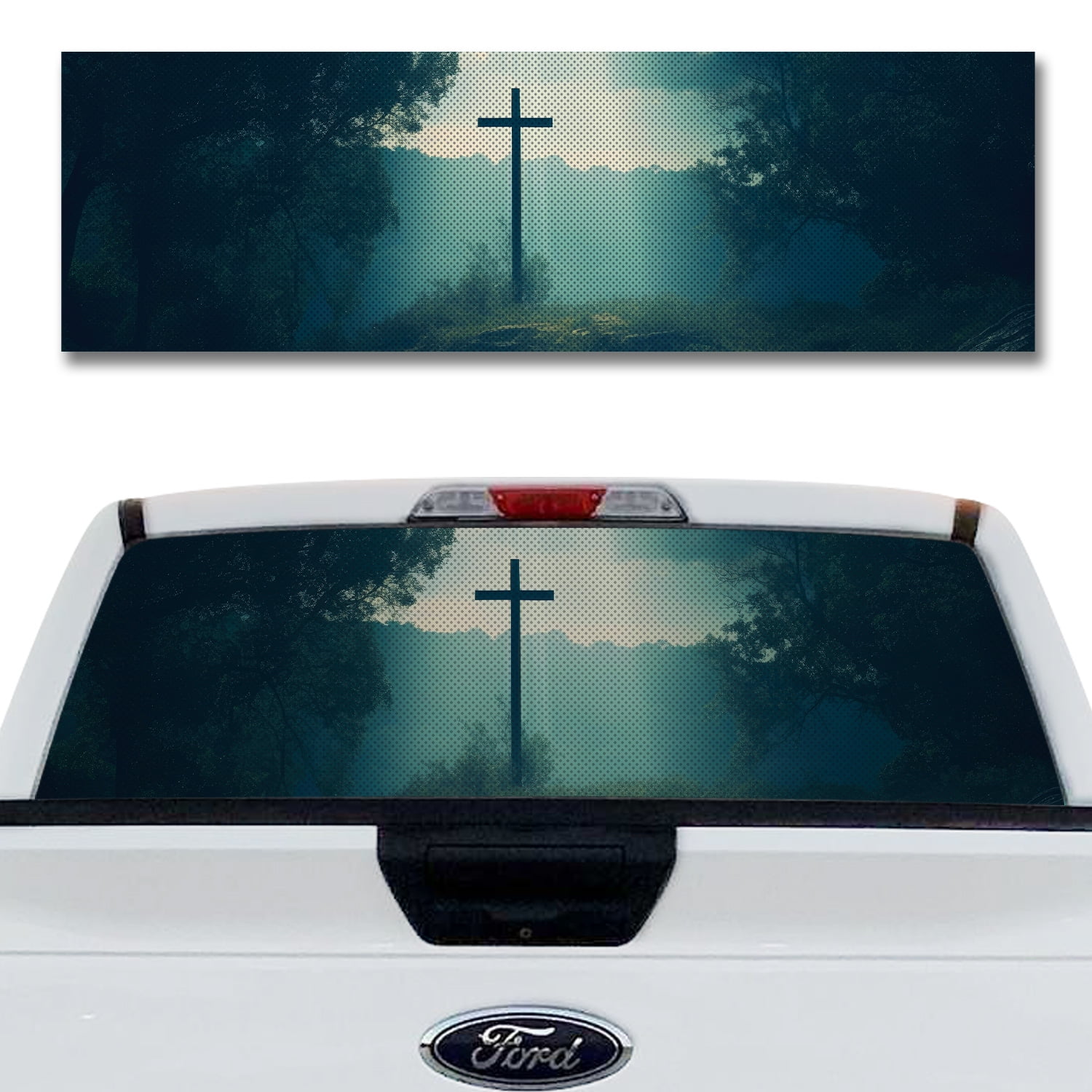Rear Window Decal for Trucks Sacred Ground 65 x 20