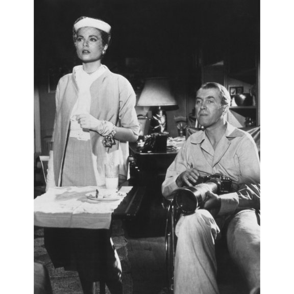 Rear Window From Left: Grace Kelly James Stewart 1954 Poster Print (16 x 20)