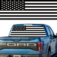 thumbnail image 1 of Rear Window Graphic Decal For SUV jeep PICK-UP TRUCK  AMERICAN FLAG BLACK & WHITE PERFORATED VINYL TINT Sticker Window Tint, 1 of 5