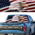 thumbnail image 1 of Rear Window Graphic Decal For SUV jeep PICK-UP TRUCK  American flag PERFORATED VINYL TINT Sticker Window Tint, 1 of 5