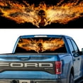 thumbnail image 1 of Rear Window Graphic Decal For SUV jeep PICK-UP TRUCK  BURNING FENIX BIRD Flaming PERFORATED VINYL TINT Sticker Window Tint, 1 of 5