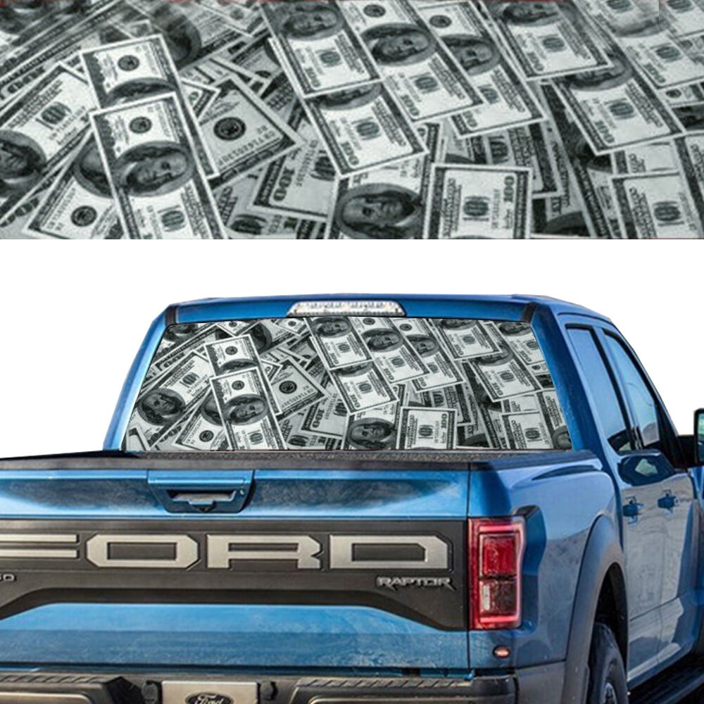 Geeup Rear Window Sticker Rear Window Graphic Decal For SUV jeep PICK-UP TRUCK MILLION BUCKS ...
