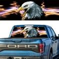 thumbnail image 1 of Rear Window Graphic Decal For SUV jeep PICK-UP TRUCK  P424 Eagle Lightning PERFORATED VINYL TINT Sticker Window Tint, 1 of 5