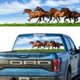 thumbnail image 1 of Rear Window Graphic Decal For SUV jeep PICK-UP TRUCK  RUNNING HORSES PERFORATED VINYL TINT Sticker Window Tint, 1 of 5