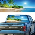 thumbnail image 1 of Rear Window Graphic Decal For SUV jeep PICK-UP TRUCK  Tropical Exotic Beach PERFORATED VINYL TINT Sticker Window Tint, 1 of 5