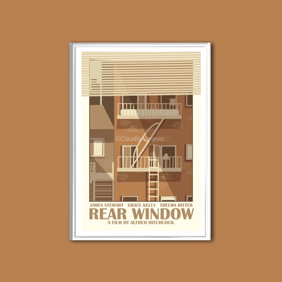 Rear Window Retro Movie Poster