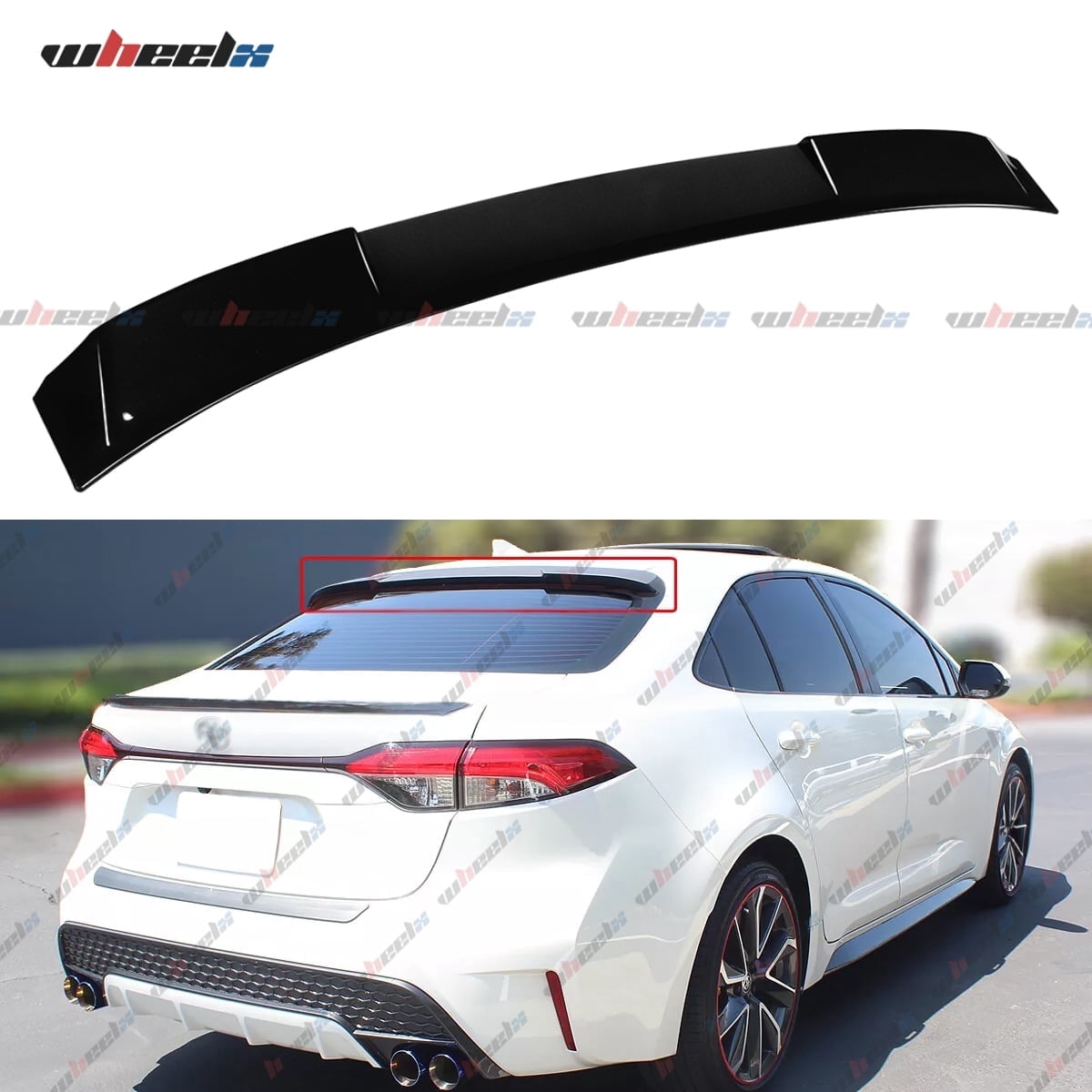 WheelX Rear Window Roof Spoiler for 2020-2026 Toyota Corolla Sedan ...