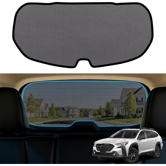 Rear Window Sun Shade for 2021-2024 Outback, Custom Fit Back Windshield Shade, Breathable Mesh UV Protection Heat Reduction for Baby & Passengers, Clear Rear View, Easy Clip-On Install