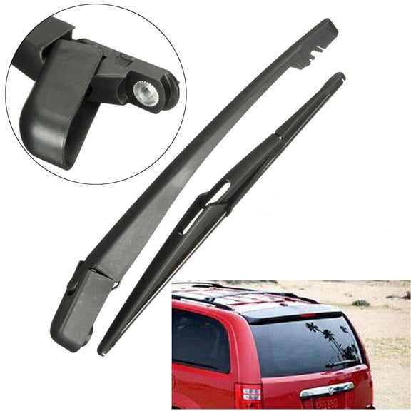 Rear Window Windshield Wiper Arm and Blade Complete Replacement Set for Dodge Caravan Chrysler Town & Country 2008-2009, 12.3 inches / 31.2 cm Wiper Blade with 13.4 inches / 34 cm Arm Assembly