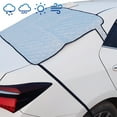 thumbnail image 1 of Rear Windshield Snow Cover, 4-Layer Waterproof Cover for Ice and Snow with Magnetic Edge & Windproof Strap fits for Sedans, 1 of 8