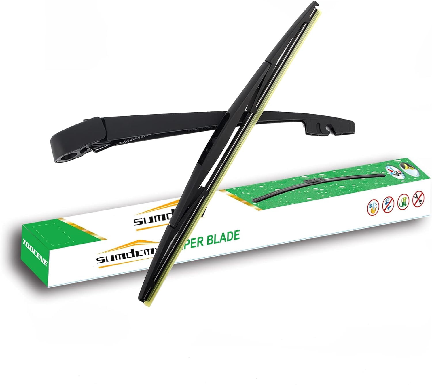 Rear Windshield Wiper Blade and Arm Replacement for Nissan Murano 2009-2020 Quest 2011-2017 Elgrand 2011-2020 Loulan 2009-2019 Patrol Y62 2010-2019 Mitsubishi Grandis 2004-2011 back Windscreen Wiper