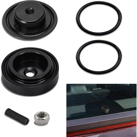 Rear Windshield Wiper Hole Block Off Grommet Cap Kit Black Waterproof Wiper Plug Universal Automotive Accessories for SUV Truck RV