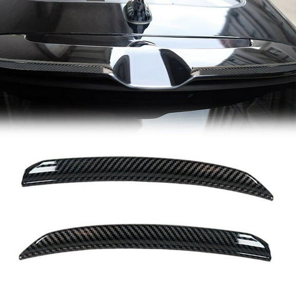 Rear Wing Spoiler Extension Lip Fins for Mini Cooper F56 F55 S JCW, Carbon Fibre Style ABS Plastic Trim, 30X2.9cm Fitment For 2014 For ONWARDS Hatchback Models