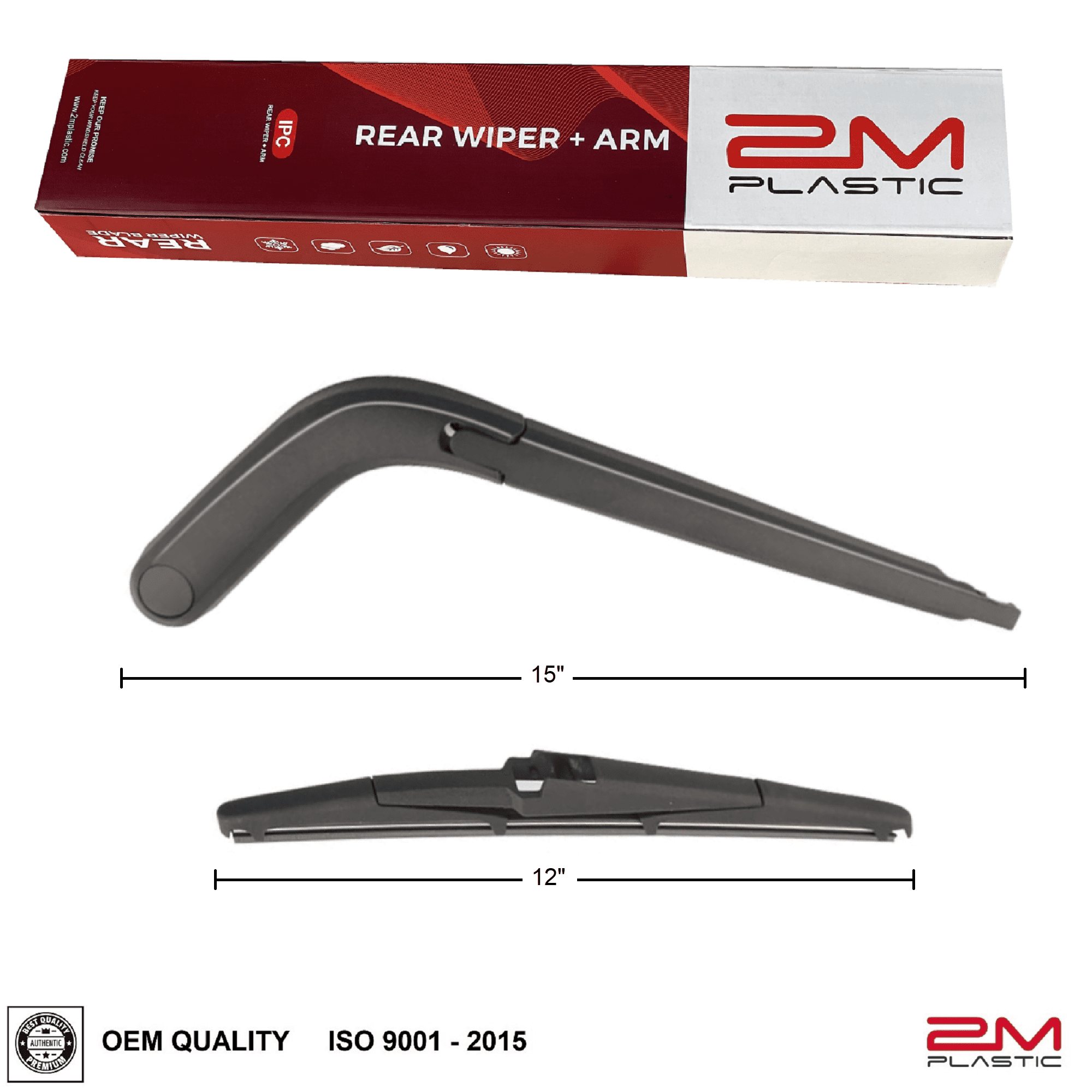 Rear Wiper Arm & Blade for Chevy Spark 20132015 Spark EV 20142016 OEM