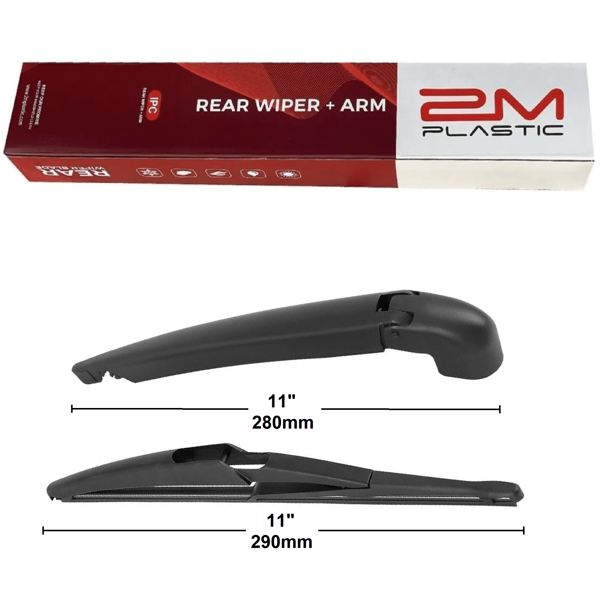 2M PLASTIC 1510054 Rear Wiper Arm Blade Wiper Blade 0.8