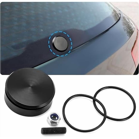 Rear Wiper Delete Kit Block Off Plug Cap for Ho.nda Civic Acura Integra RSX RS-ENL016 (Color : Black)