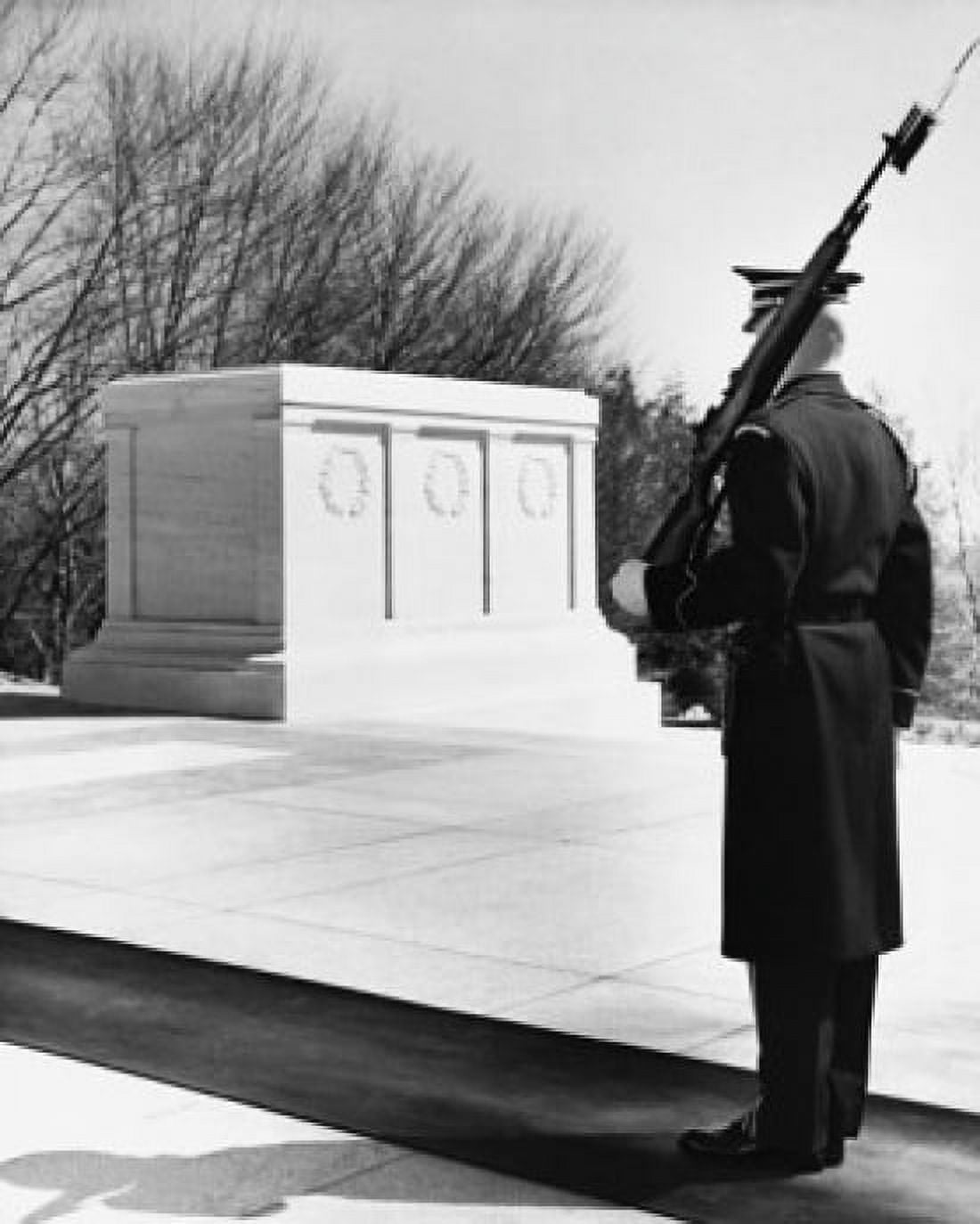 Rear view of an army soldier standing near a memorial Tomb of the Unknown Soldier Arlington National Cemetery Arlington Virginia USA Canvas Art - (24 x 36)