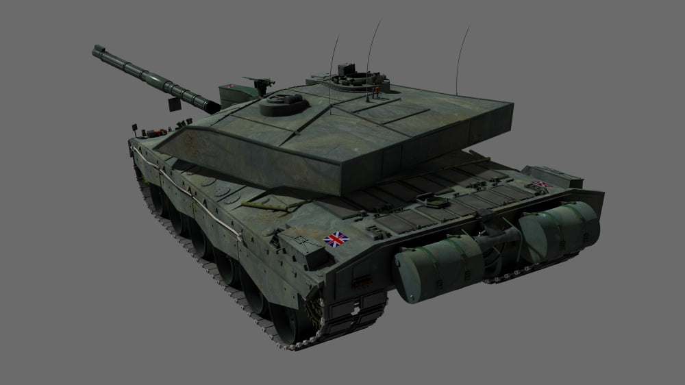Rear view of a British Challenger II tank Canvas Art - Rhys TaylorStocktrek Images (38 x 21)