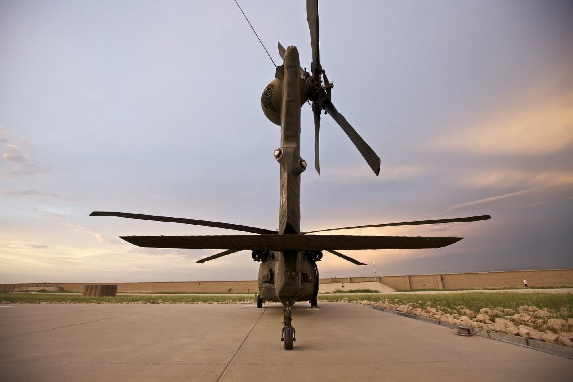 Rear view of a UH-60L Black Hawk medevac helicopter Canvas Art - Terry MooreStocktrek Images (35 x 24)