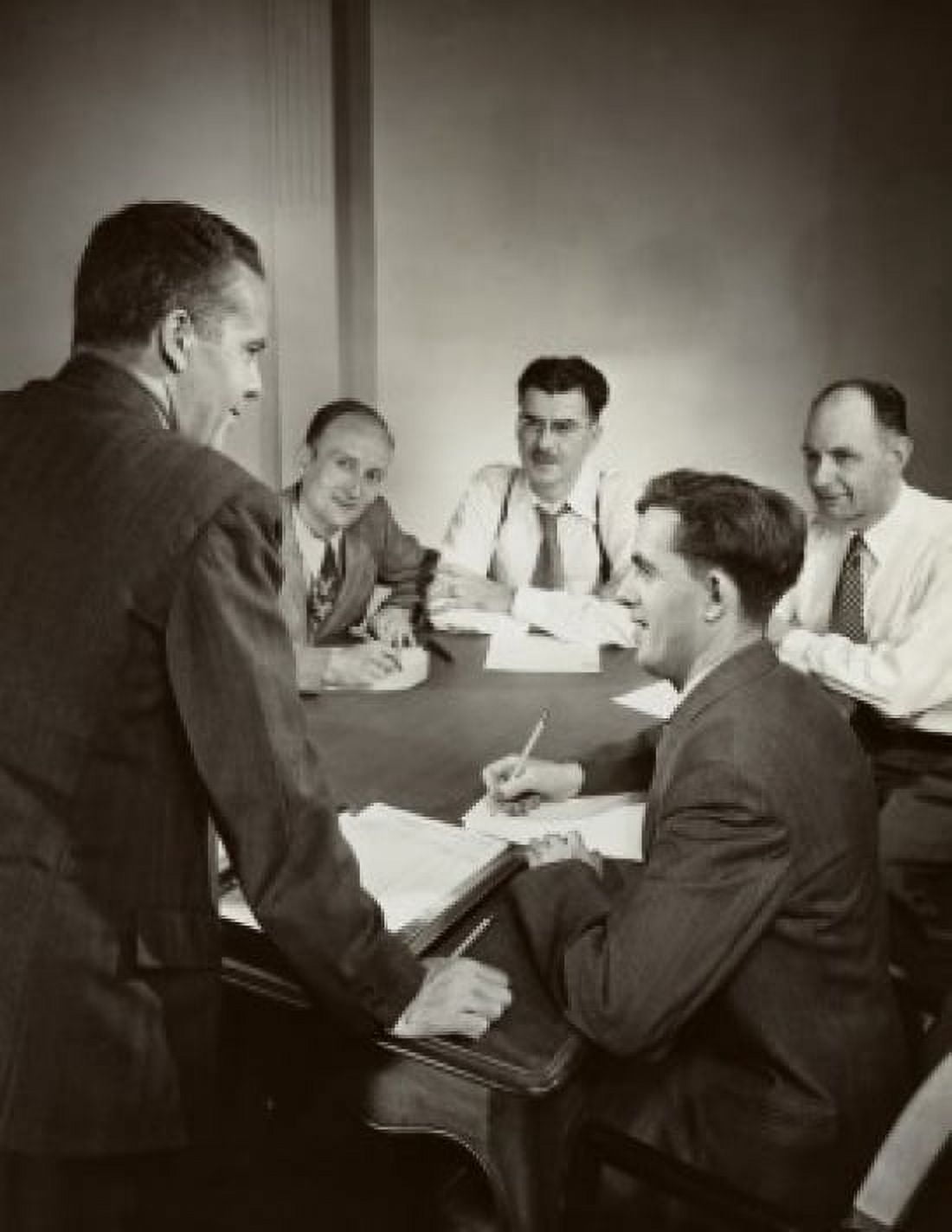 Rear view of a businessman giving a presentation Canvas Art - (18 x 24)