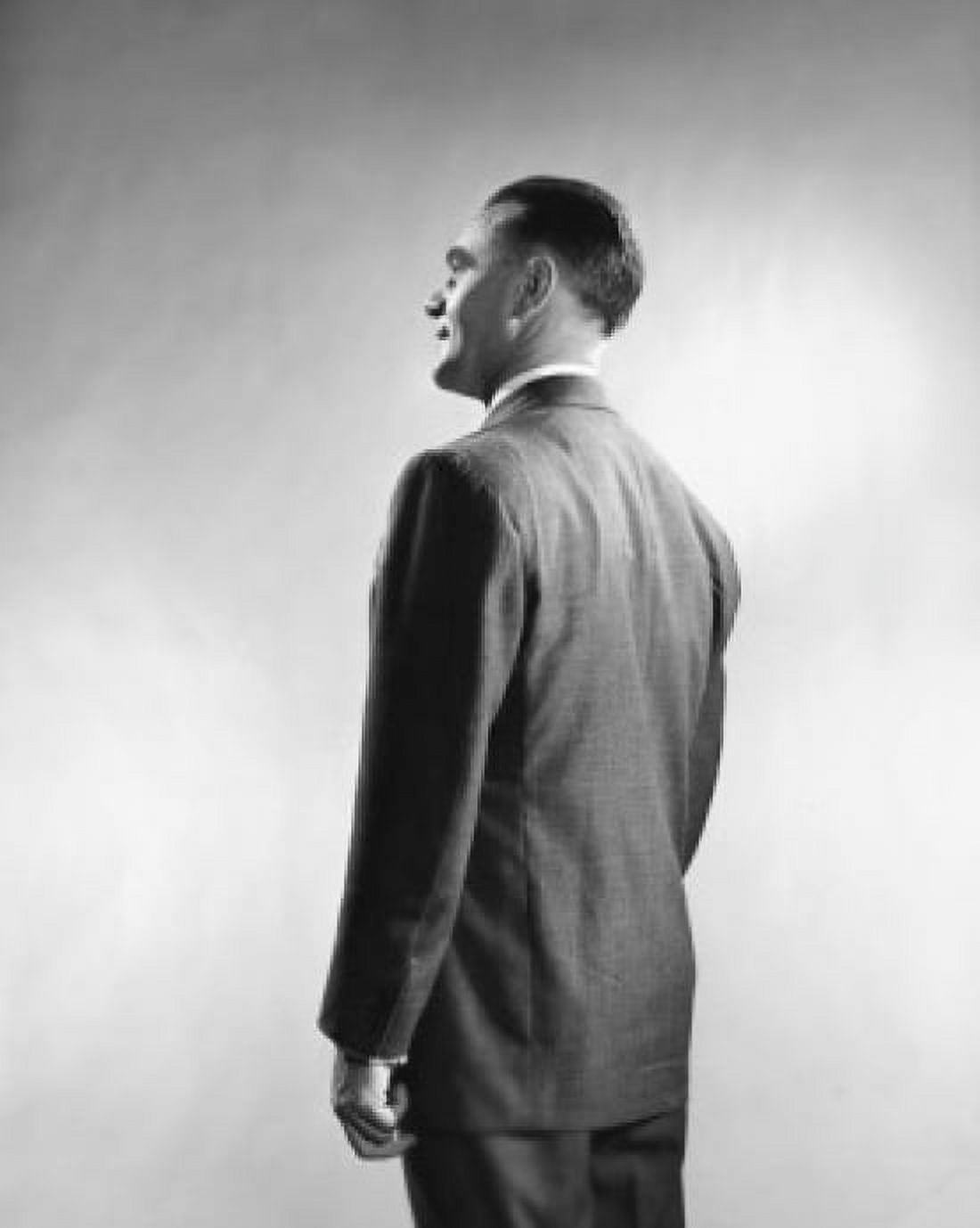 Rear view of a businessman standing Canvas Art - (24 x 36)