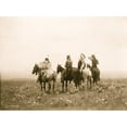thumbnail image 1 of Rear view of four Crow Indians, including Shot in the Hand and Bull Chief, on horseback, Montana. Poster Print (24 x 36), 1 of 3
