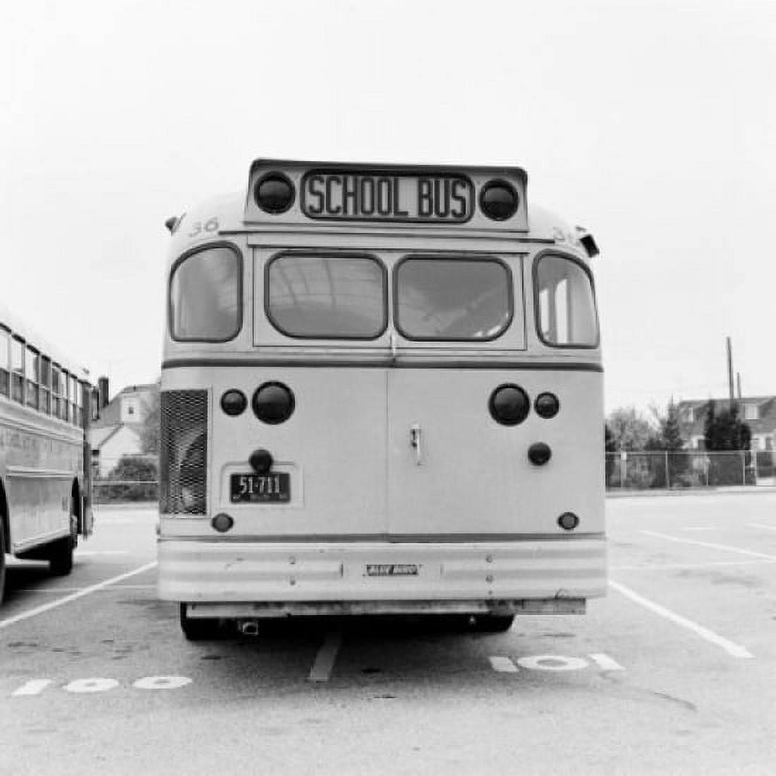 Rear view of school bus Canvas Art - (18 x 24)
