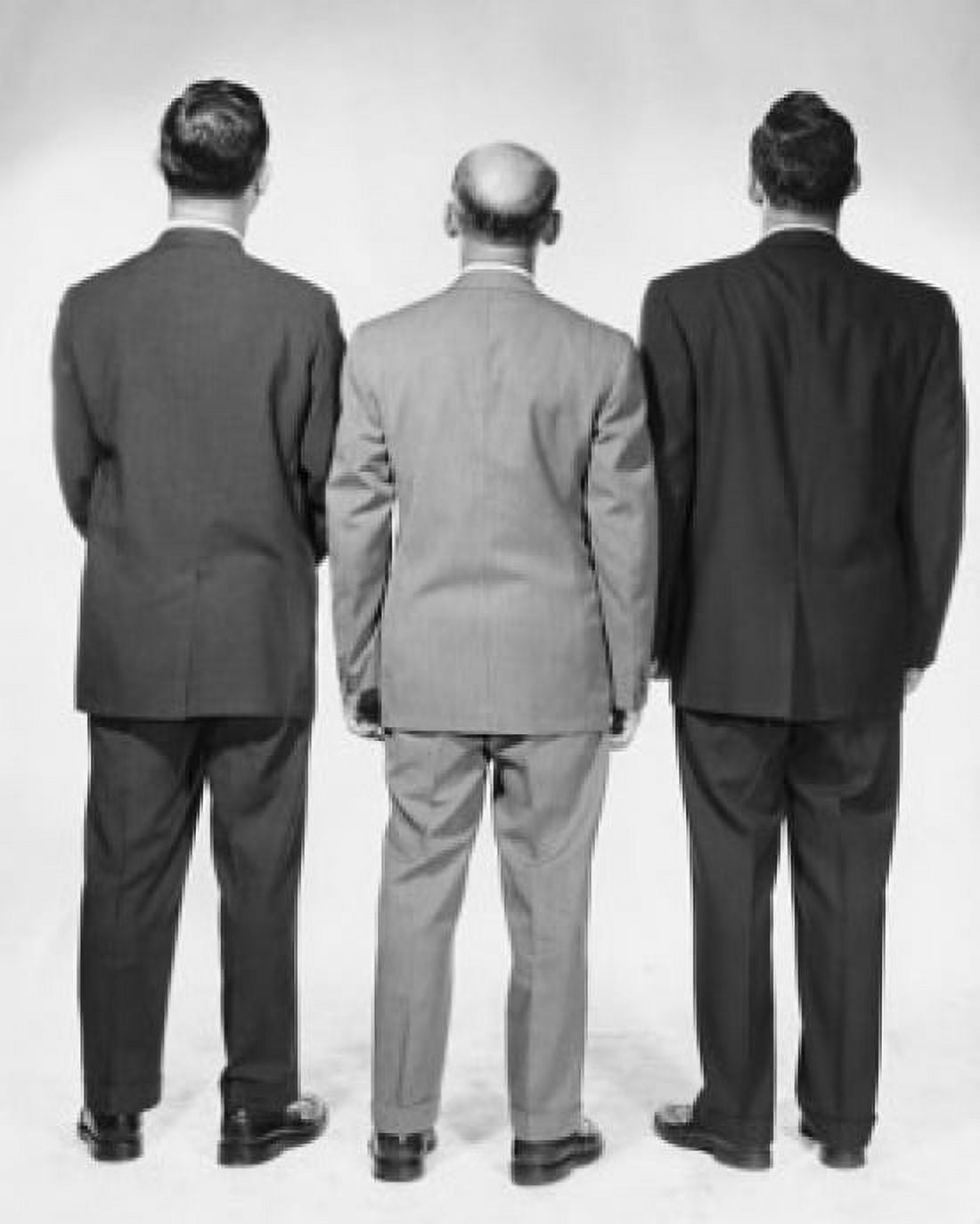 Rear view of three businessmen standing together Canvas Art - (18 x 24)